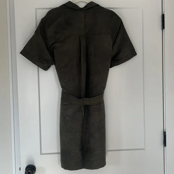 NWT Banana Republic suede green tie dress - Picture 5 of 5
